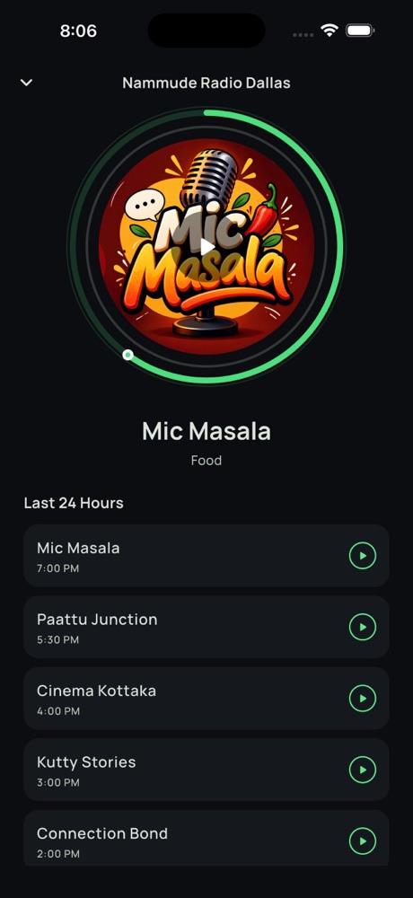 The Nammude Radio app playing a station